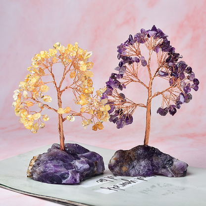 GiftoLuck Fantasy Amethyst Base Feng Shui Tree
