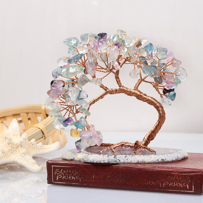 GiftoLuck Natural Crystal Stone Feng Shui Tree