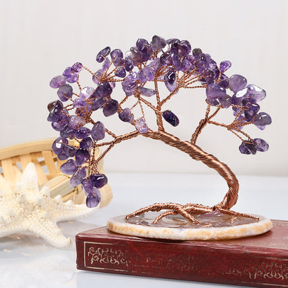 GiftoLuck Natural Crystal Stone Feng Shui Tree