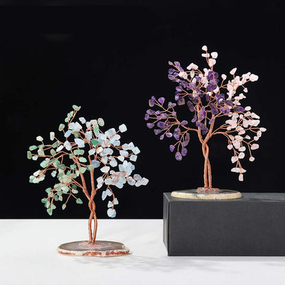 GiftoLuck Natural Crystal Stone Feng Shui Tree