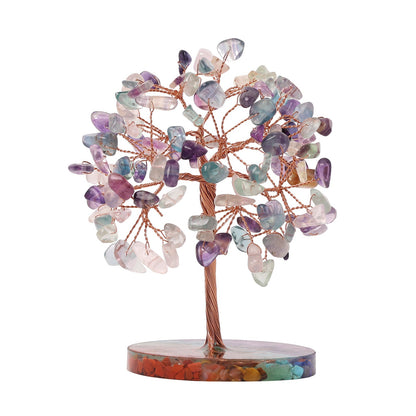 Giftoluck Chakra Gravel Round Base Feng Shui Tree