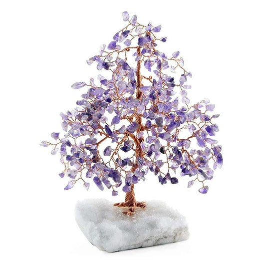 Giftoluck Grounded In Spirituality - Amethyst Stone Feng Shui Tree