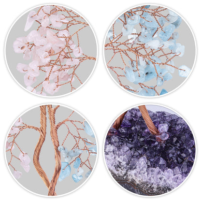 Giftoluck Amethyst Mine Base Concentric Feng Shui Tree