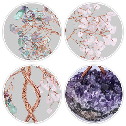 Giftoluck Amethyst Mine Base Concentric Feng Shui Tree
