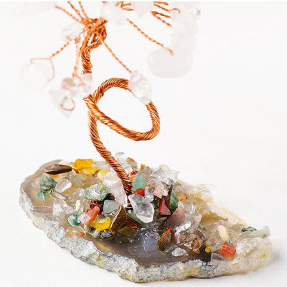 Giftoluck 1pc Money Tree Copper Wire Wrapped Feng Shui Tree