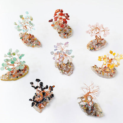 Giftoluck 1pc Money Tree Copper Wire Wrapped Feng Shui Tree