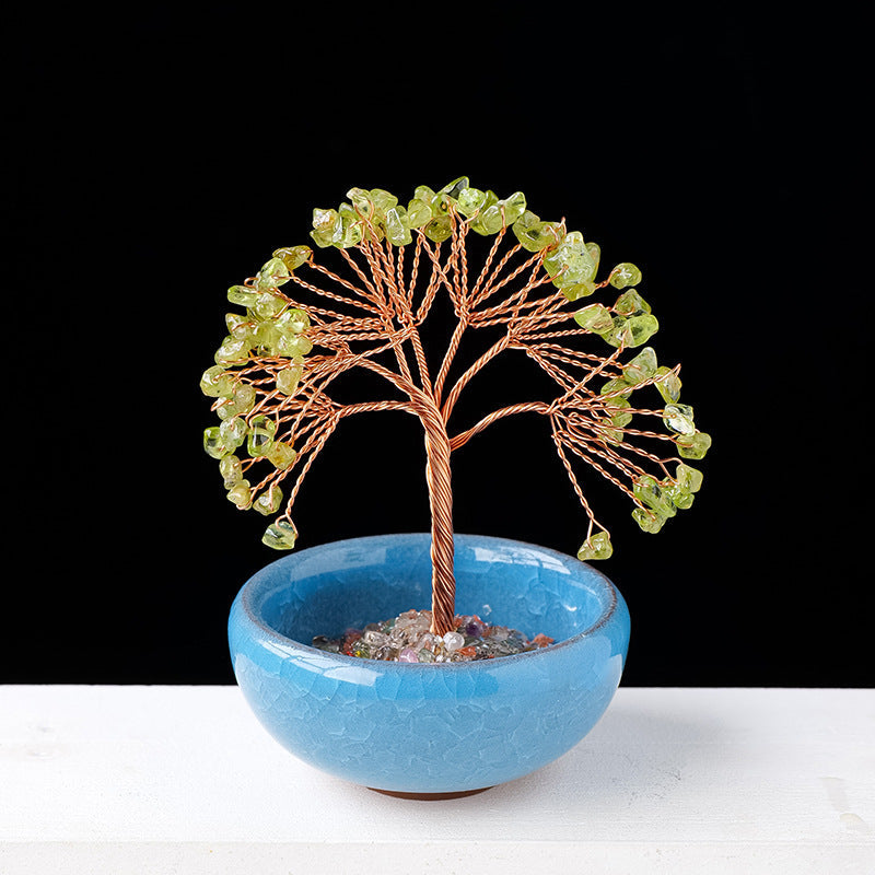 Giftoluck Gravel Crystal Gemstone Home Decoration Feng Shui Tree