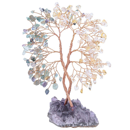 Giftoluck Amethyst Mine Base Concentric Feng Shui Tree