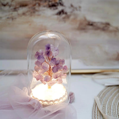 GiftoLuck Christmas Tree Crystal Stone Night Light Decoration