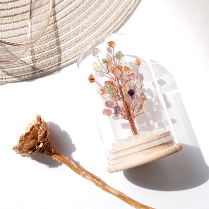 GiftoLuck Christmas Tree Crystal Stone Night Light Decoration