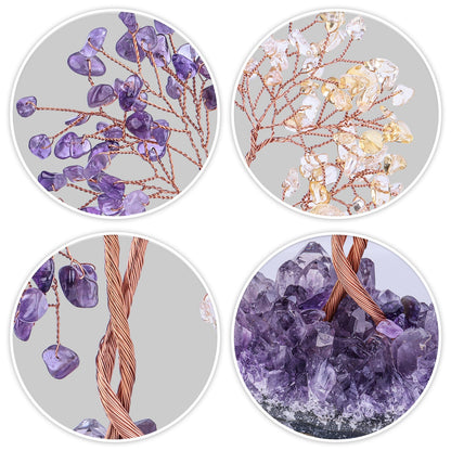 Giftoluck Amethyst Mine Base Concentric Feng Shui Tree