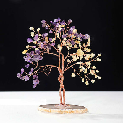 GiftoLuck Natural Crystal Stone Feng Shui Tree