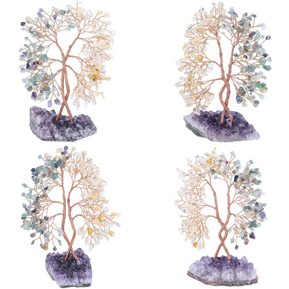Giftoluck Amethyst Mine Base Concentric Feng Shui Tree