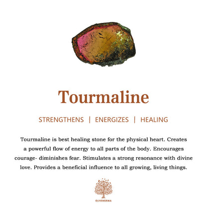 Giftoluck Tourmaline Gravel Clear Crystal Base Feng Shui Tree