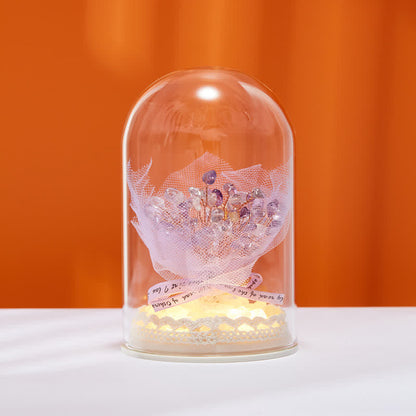 Giftoluck Natural Crystal Glass Cover Feng Shui Tree Decoration