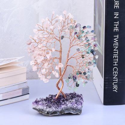 Giftoluck Amethyst Mine Base Concentric Feng Shui Tree