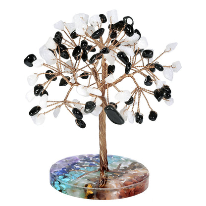 Giftoluck Chakra Gravel Round Base Feng Shui Tree