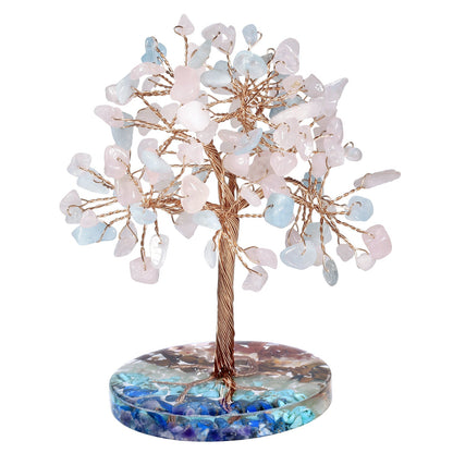 Giftoluck Chakra Gravel Round Base Feng Shui Tree