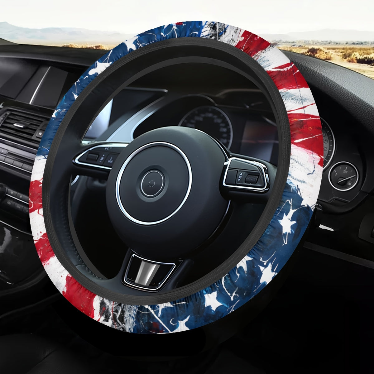 Patriotic American Flag Steering Wheel Cover