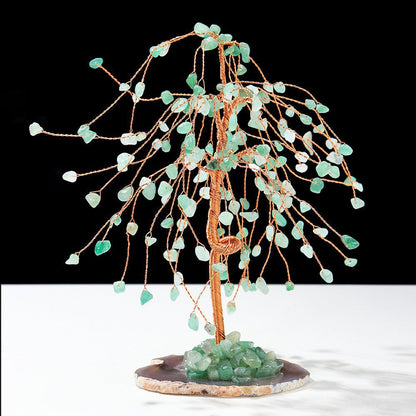 Giftoluck Natural Colorful Crystal Gravel Feng Shui Tree
