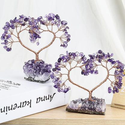GiftoLuck Natural Crystal Stone Love Feng Shui Tree