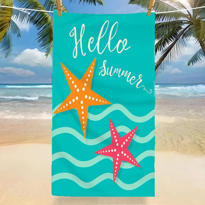 GiftoLuck Tropical Coconut Tree Beach Towel Quick Dry Summer Vacation Travel Bath Towel