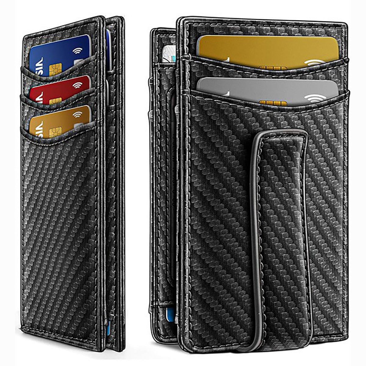 GiftoLuck Men’s Bifold Magnetic Wallet for Gift– Minimalist Large Capacity Credit Card Holder with Cash Clip, Irish & British Style