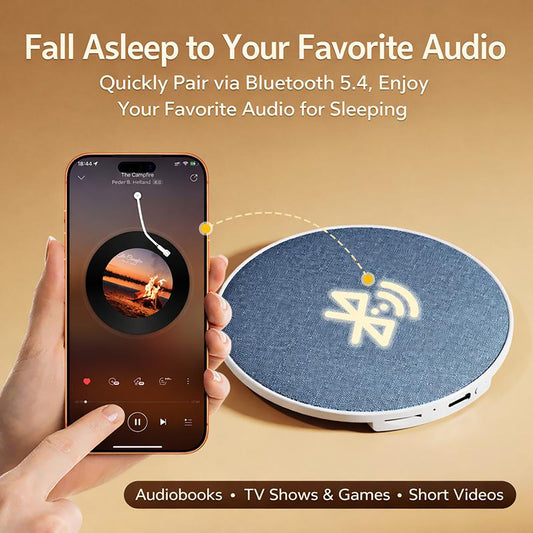 GiftoLuck Mini Bluetooth Pillow Speaker with White Noise Function for Sleep Aid