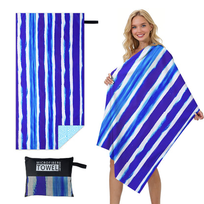 GiftoLuck Quick Dry Beach Towel Must-have Print Towels for Travel Holiday with Mesh Bag