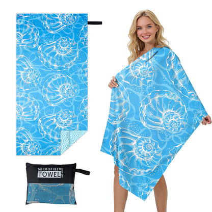GiftoLuck Quick Dry Beach Towel Must-have Print Towels for Travel Holiday with Mesh Bag