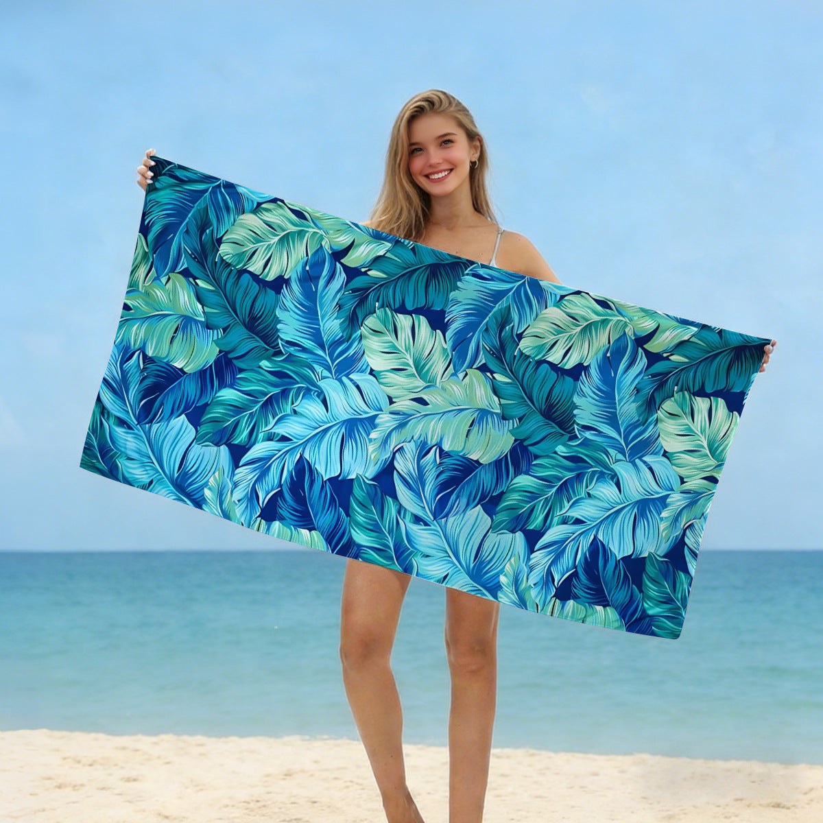 GiftoLuck Quick Dry Beach Towel Must-have Print Towels for Travel Holiday with Mesh Bag