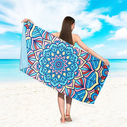 GiftoLuck Quick Dry Beach Towel Must-have Print Towels for Travel Holiday with Mesh Bag
