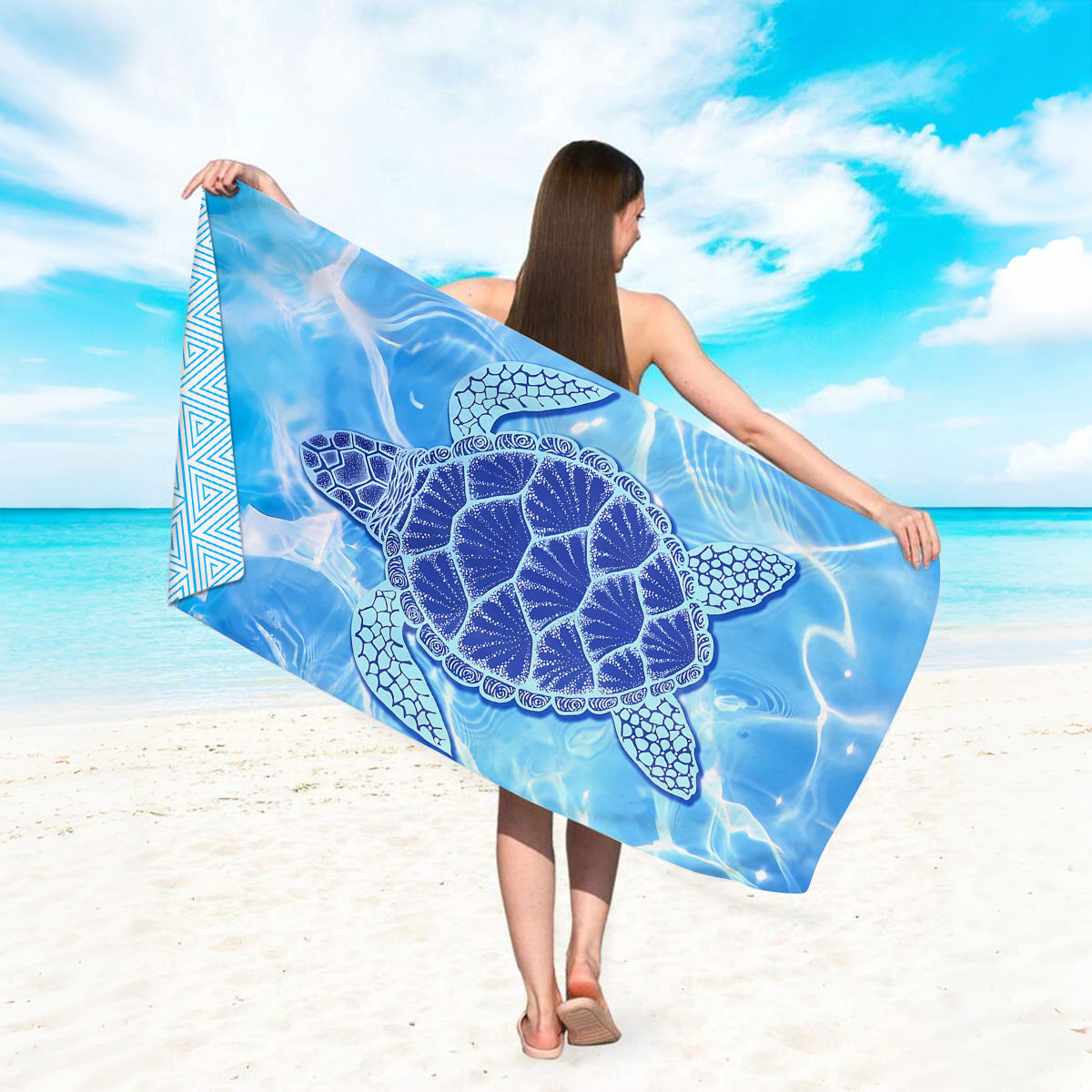 GiftoLuck Quick Dry Beach Towel Must-have Print Towels for Travel Holiday with Mesh Bag