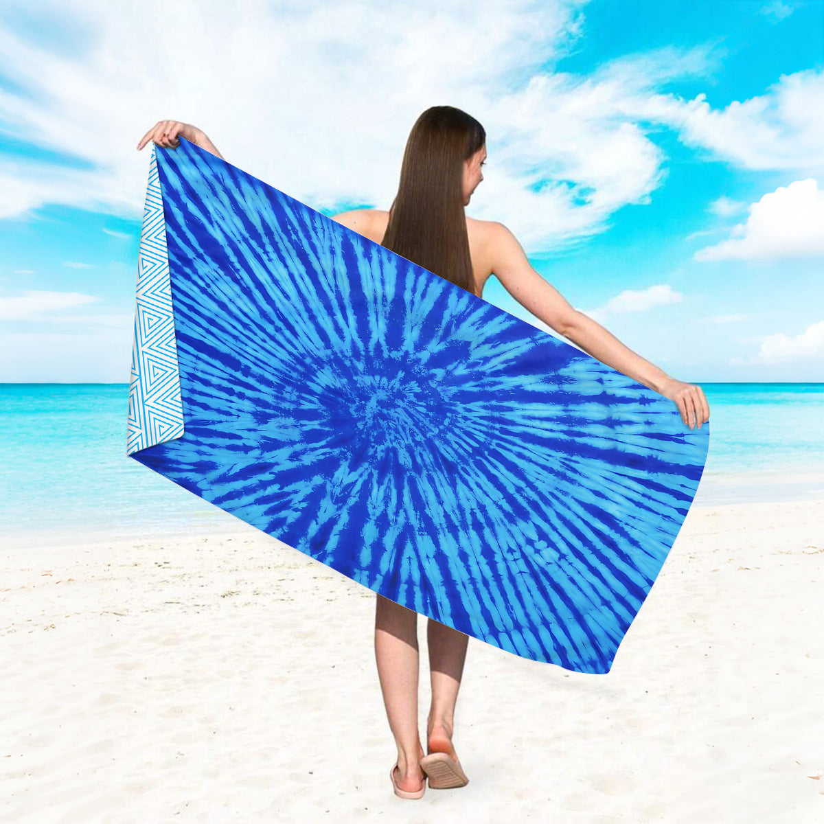 GiftoLuck Quick Dry Beach Towel Must-have Print Towels for Travel Holiday with Mesh Bag