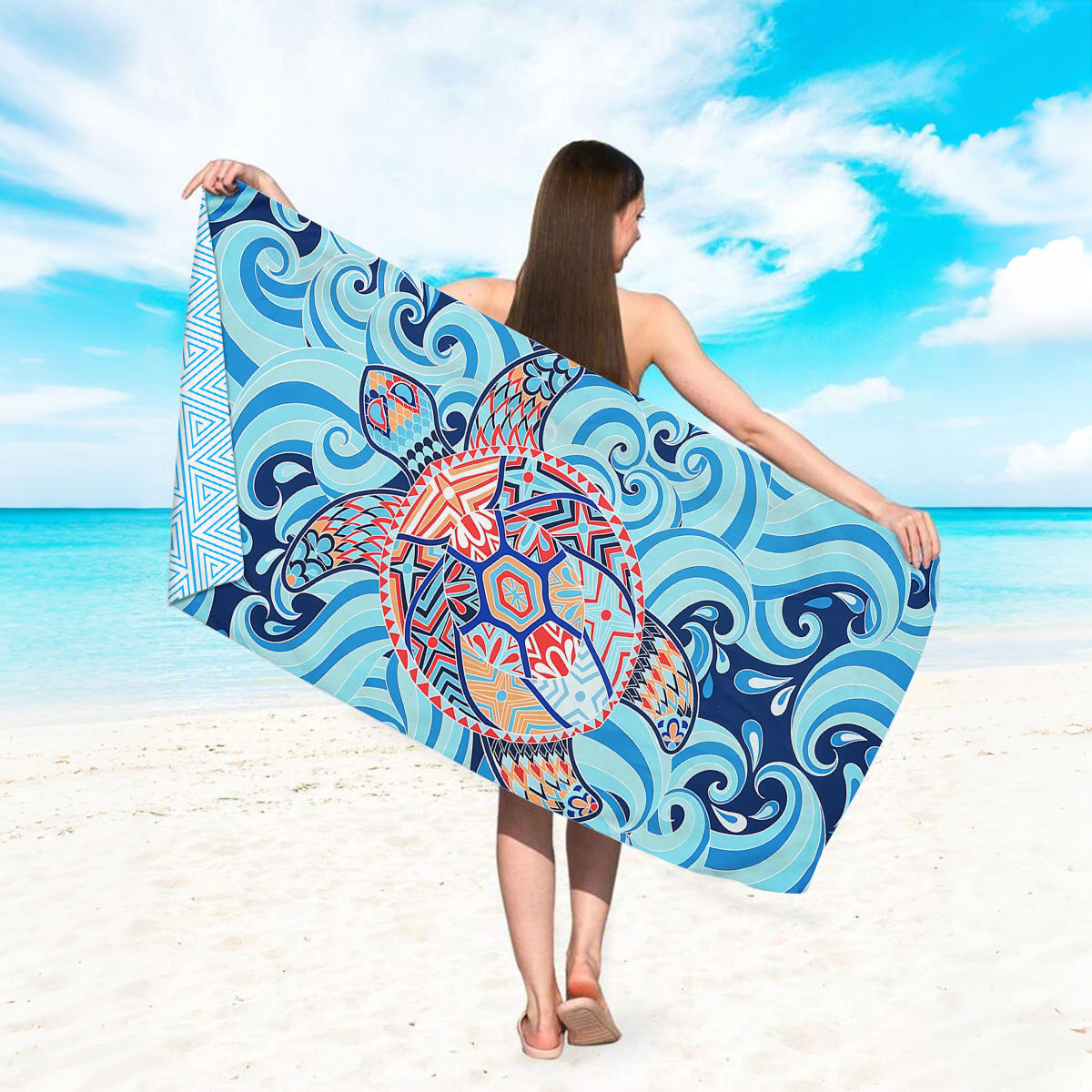 GiftoLuck Quick Dry Beach Towel Must-have Print Towels for Travel Holiday with Mesh Bag