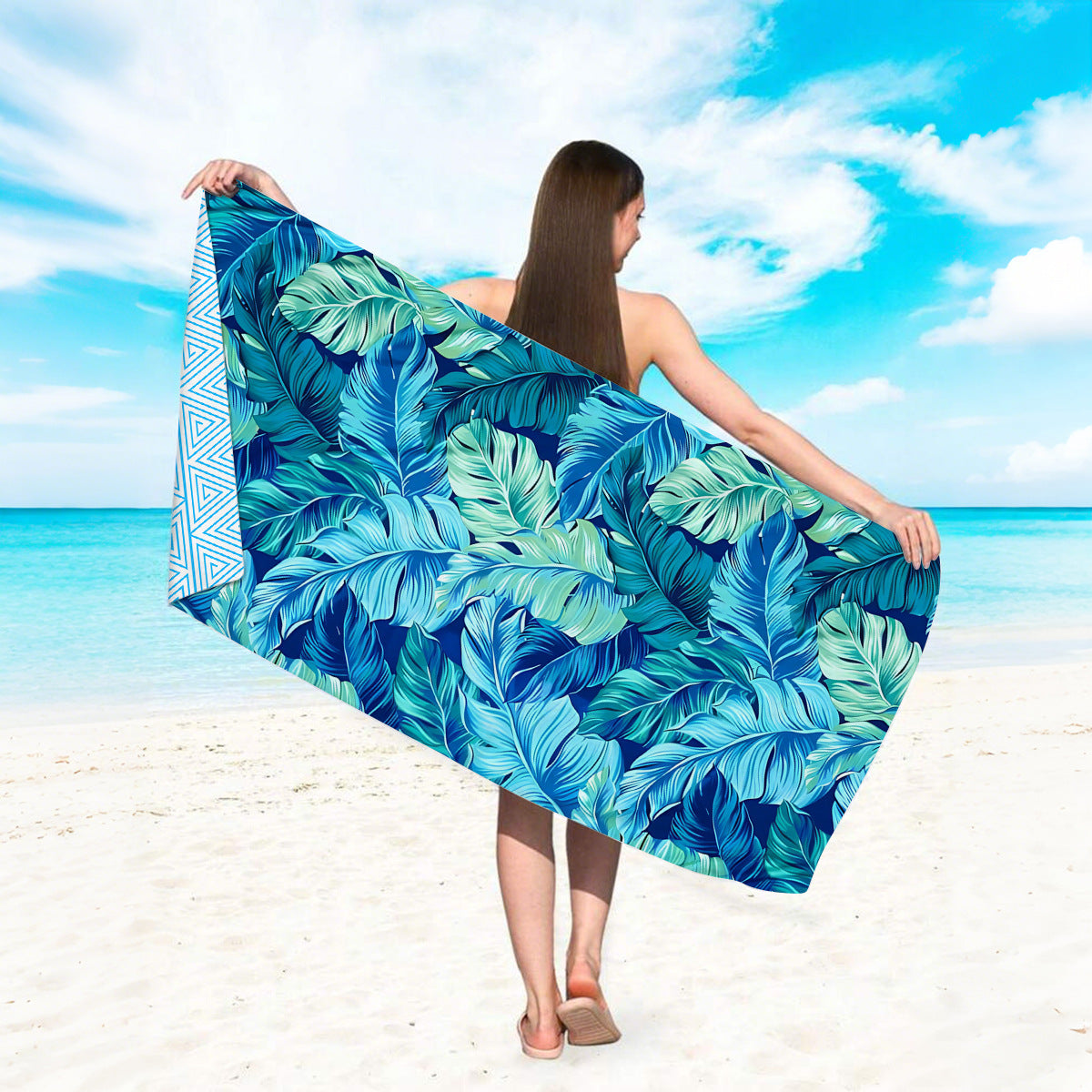 GiftoLuck Quick Dry Beach Towel Must-have Print Towels for Travel Holiday with Mesh Bag