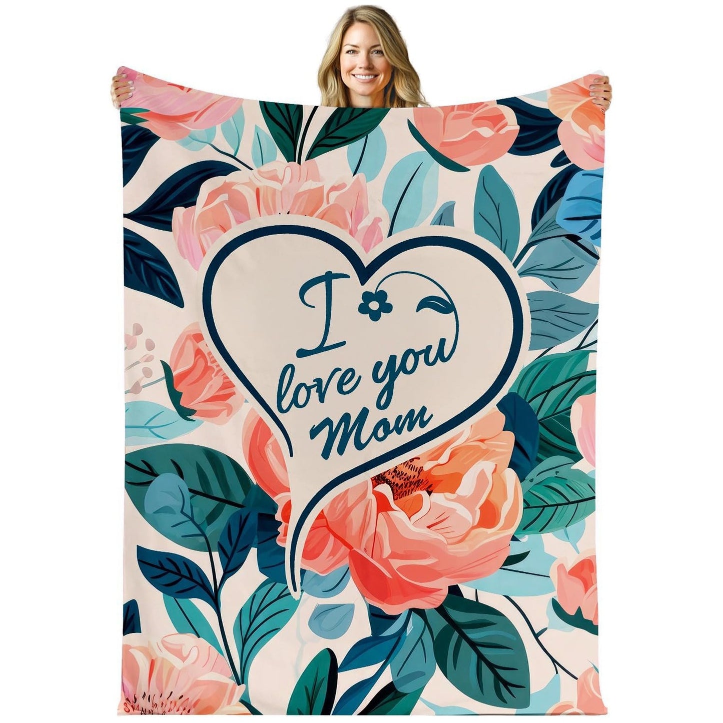 GiftoLuck Mother’s Day Flannel Blanket for Mom – Soft Cozy Throw for Sofa, Bed & Living Room |Best Gift for Mom