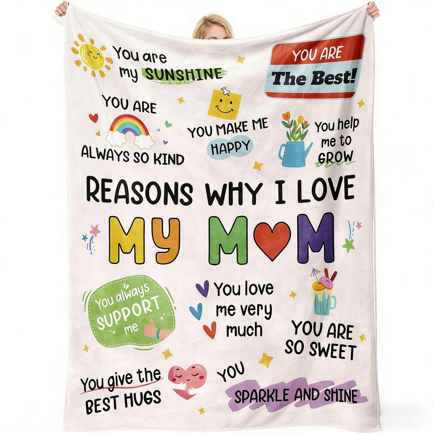 GiftoLuck Mother’s Day Flannel Blanket for Mom – Soft Cozy Throw for Sofa, Bed & Living Room |Best Gift for Mom