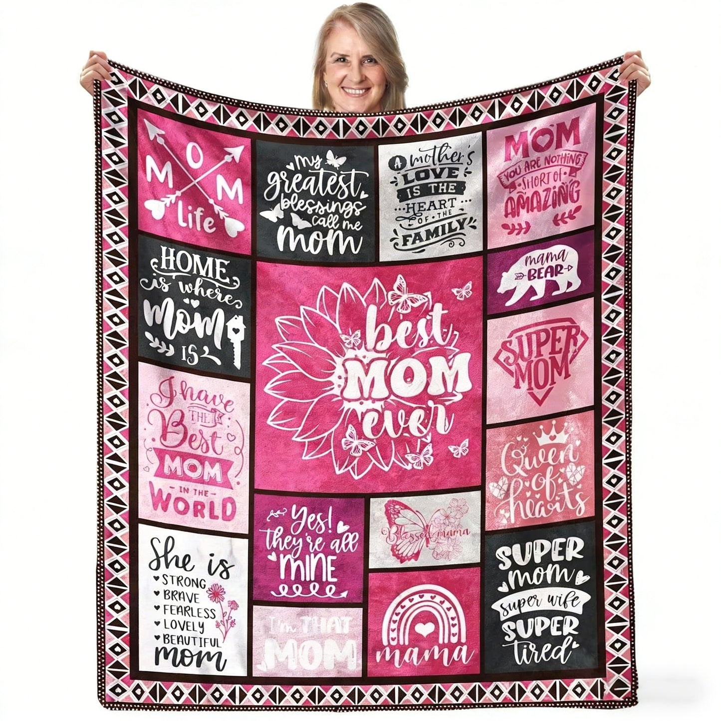 GiftoLuck Mother’s Day Flannel Blanket for Mom – Soft Cozy Throw for Sofa, Bed & Living Room |Best Gift for Mom