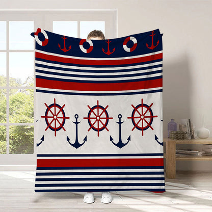 GiftoLuck 4th of July Independence Day 250th Anniversary Flannel Blanket (1776–2026) – Patriotic USA Throw with American Flag, Bald Eagle & Statue of Liberty