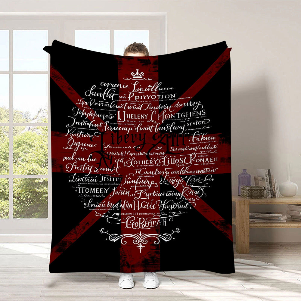 GiftoLuck 4th of July Independence Day 250th Anniversary Flannel Blanket (1776–2026) – Patriotic USA Throw with American Flag, Bald Eagle & Statue of Liberty