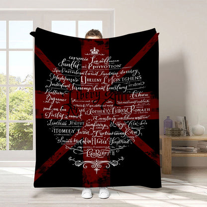 GiftoLuck 4th of July Independence Day 250th Anniversary Flannel Blanket (1776–2026) – Patriotic USA Throw with American Flag, Bald Eagle & Statue of Liberty