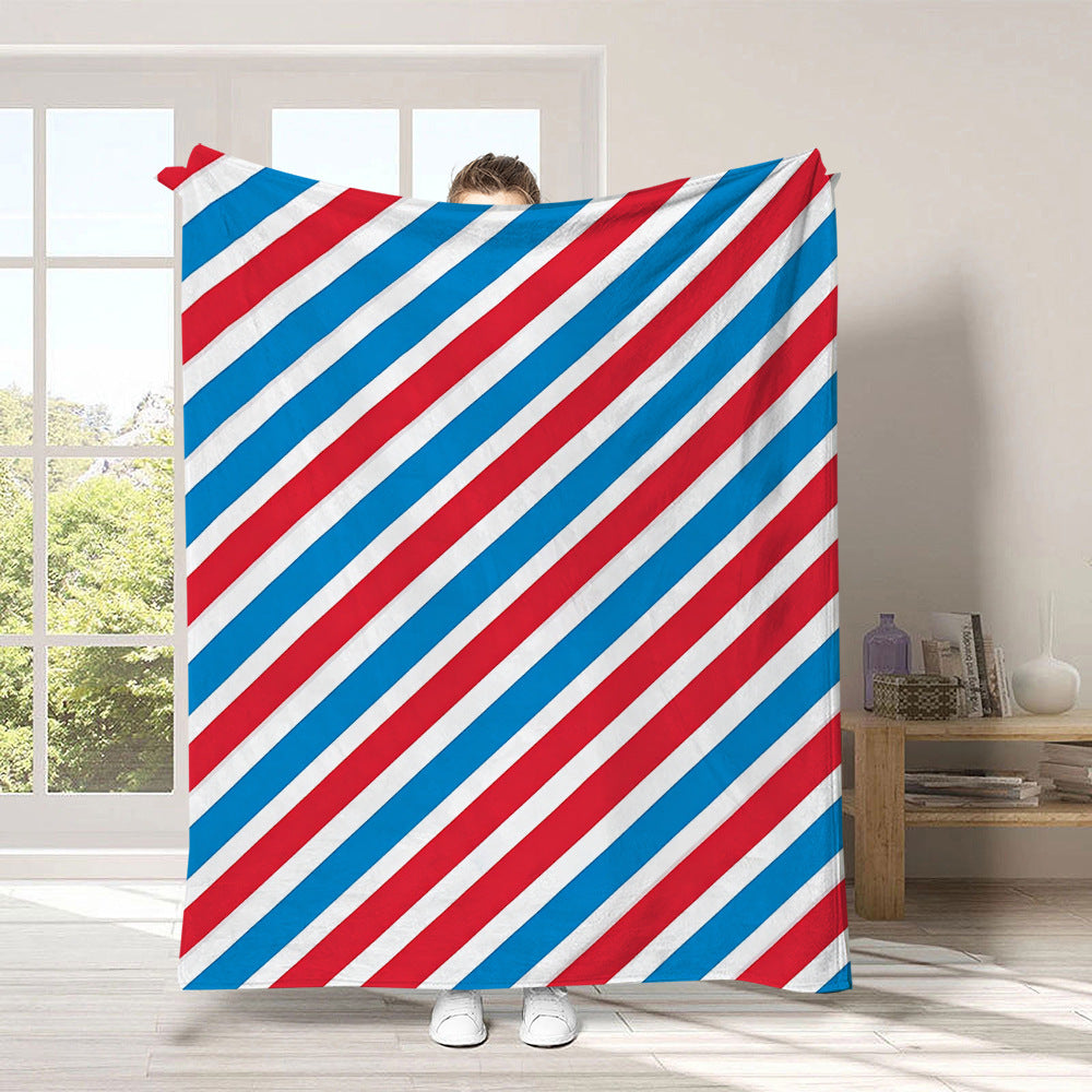 GiftoLuck 4th of July Independence Day 250th Anniversary Flannel Blanket (1776–2026) – Patriotic USA Throw with American Flag, Bald Eagle & Statue of Liberty