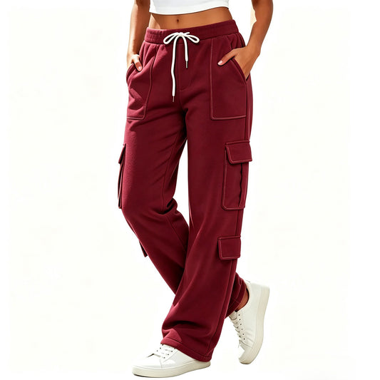 Women’s Adjustable Drawstring Casual Cargo Sweatpants
