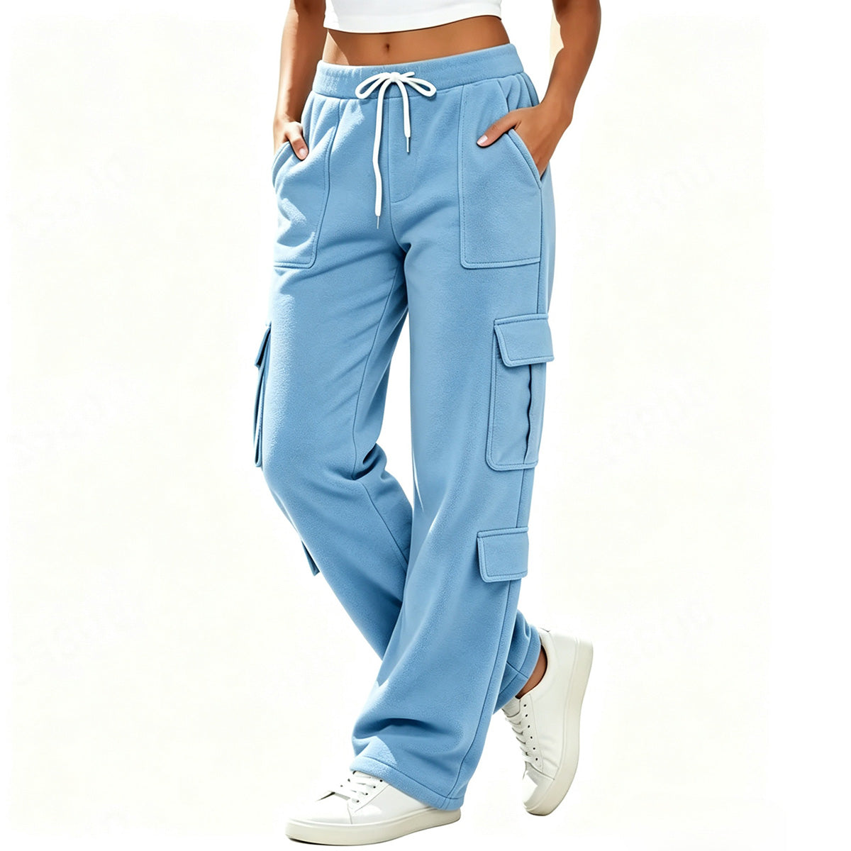 Women’s Adjustable Drawstring Casual Cargo Sweatpants