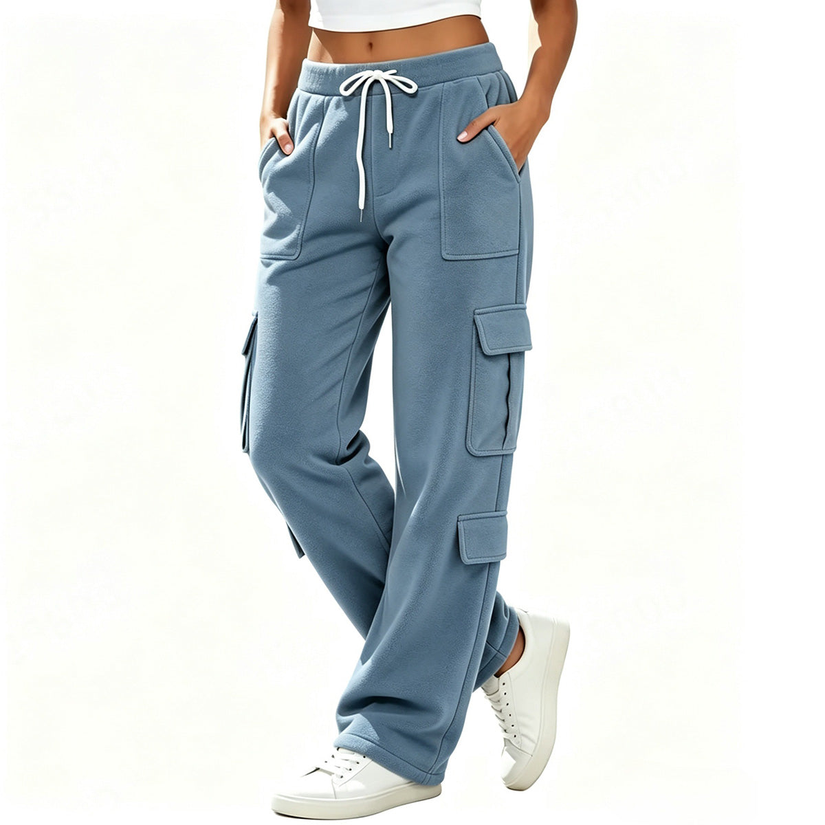 Women’s Adjustable Drawstring Casual Cargo Sweatpants