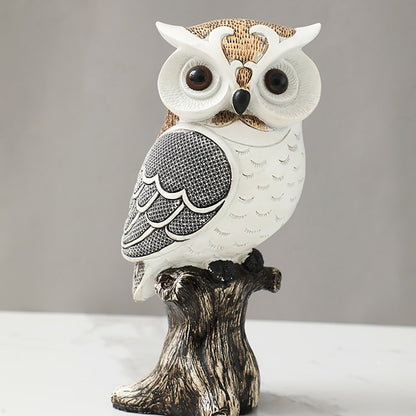 GiftoLuck American-style Elegant Owl Resin Crafts Ornaments