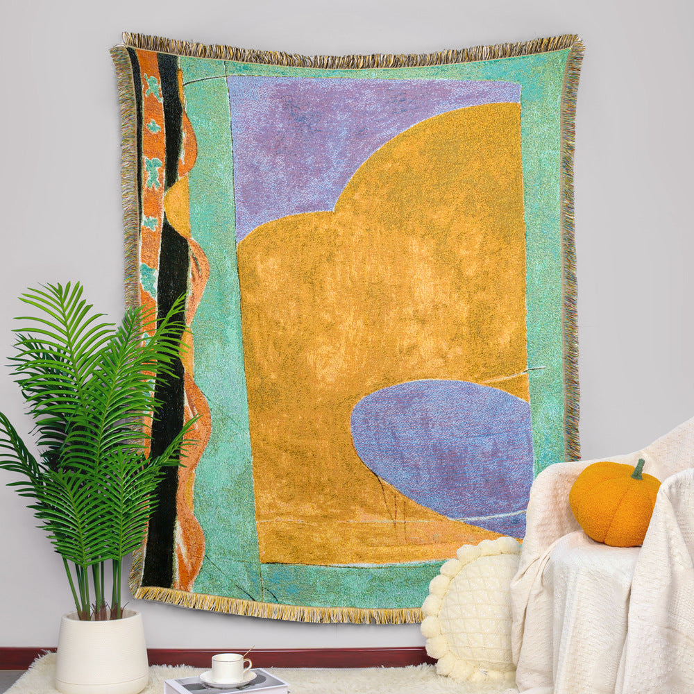 GiftoLuck Merry Christmas Jacquard Tapestry Throw Blanket Sofa Cover X'mas Gift