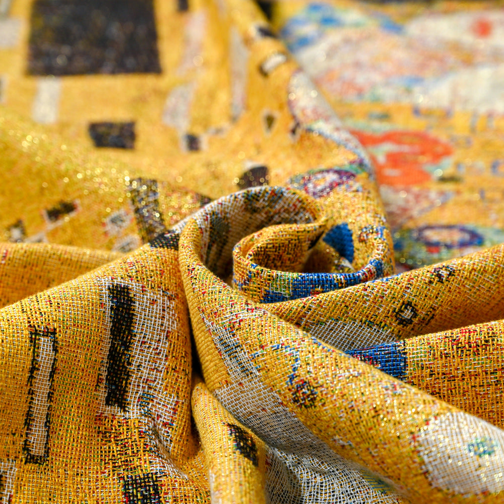 GiftoLuck “The Kiss” Jacquard Woven Art Tapestry Throw Blanket