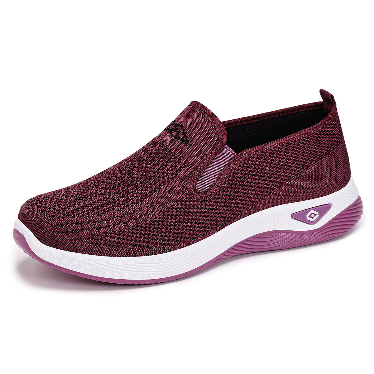 GifitoLuck Women’s Breathable Knit Slip-On Shoes, Lightweight Soft Sole Casual Comfort Loafers, Easy Everyday Walking Gift for Mum or Grandma